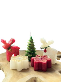 Aberto Design Christmas Candle Set16 Multicolor